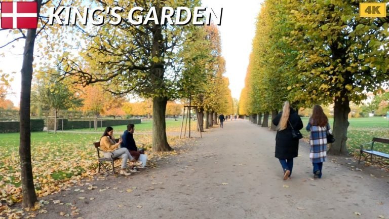 Autumn in King's Garden Copenhagen, October 2021 Walking Tour 4k – Oldest Royal Garden in Denmark