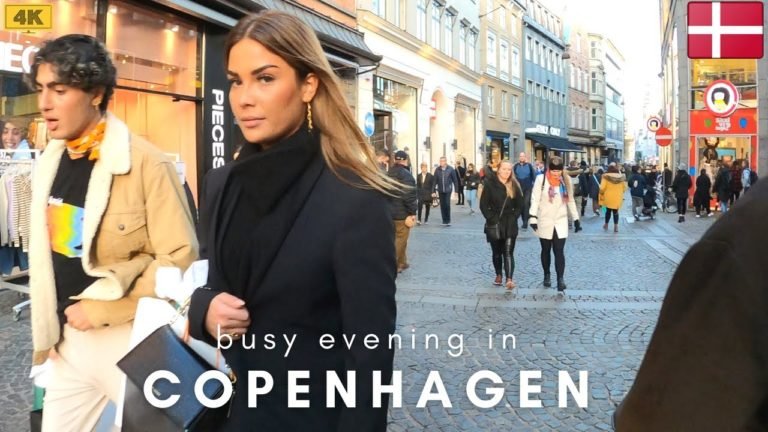 Busy Evening in Copenhagen – Fiolstræde, Strøget, Amagertorv 🇩🇰 Walking Tour 4k October 2021