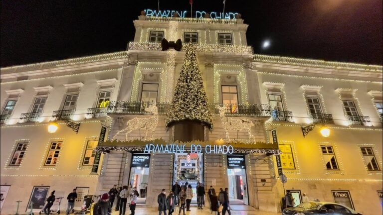 Lisbon, Portugal Live Tour 🇵🇹 Christmas Walk in Chiado(November 17, 2021)