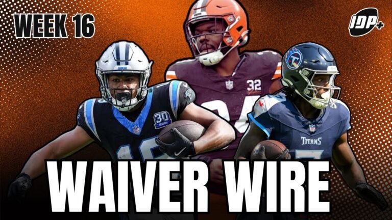 BEST Week 16 Fantasy Football Waiver Wire: HOT Pickup & Play Picks!